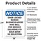 Signmission Door Locked During Business Hours, 18 in W x Rectangle, Plastic OS-2PACK-NS-P-1824-V-11492 - alternate 6